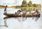 Carl Larsson On Viking Expedition in Dalarna oil painting reproduction